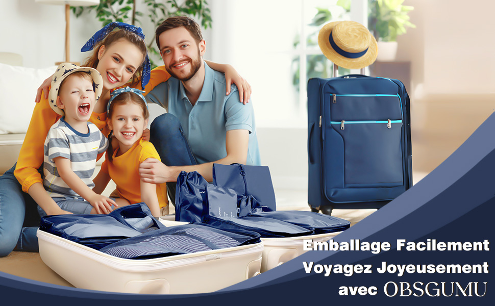 9 Pièces Organisation Valise Ensemble, Adieu aux Sacs Trop Remplis et aux objets égarés.