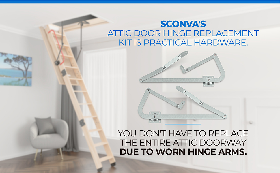 552 Attic Ladder Hinge Arms Replacement Kit, Attic Door Hinges