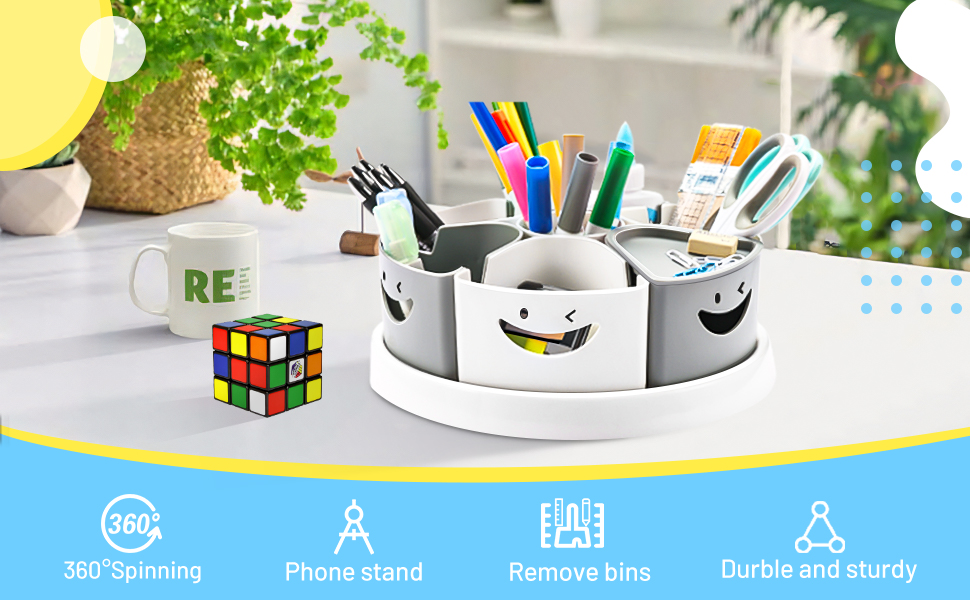 MeCids Art Supply Storage and Organizer 360° Spinning Pen