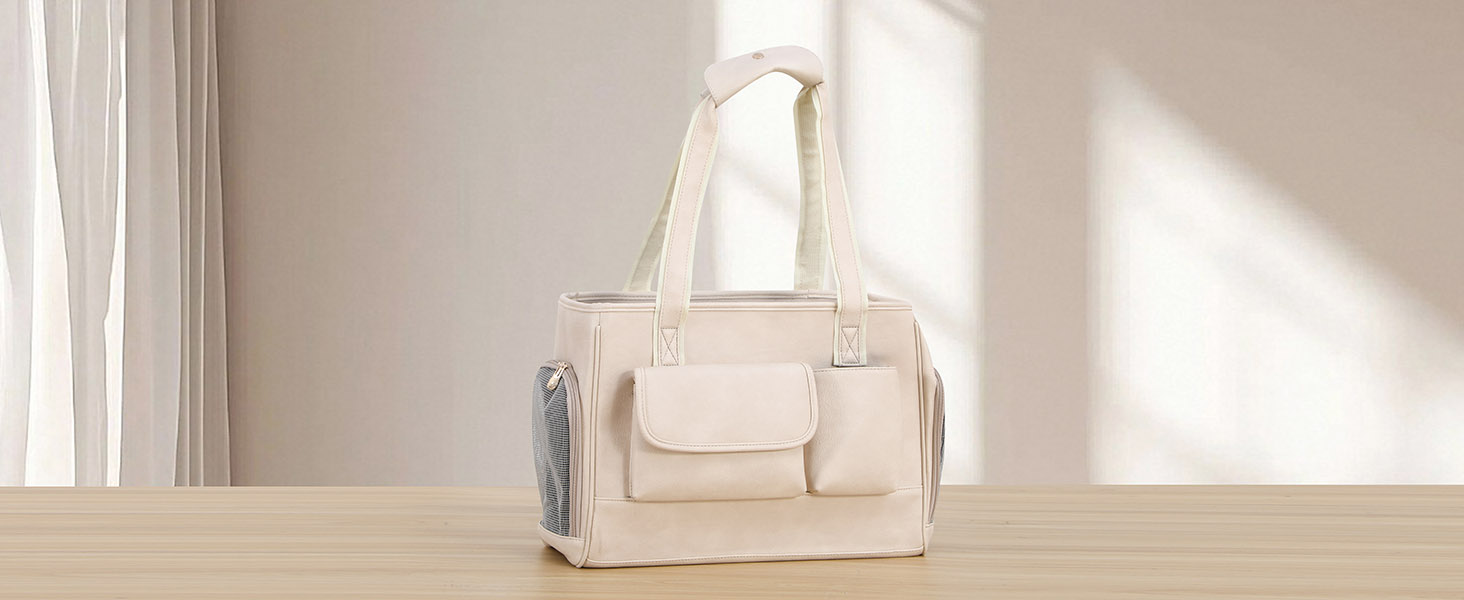 Dog Carrier Purse, Fashion Leather Pet Carrier Bag