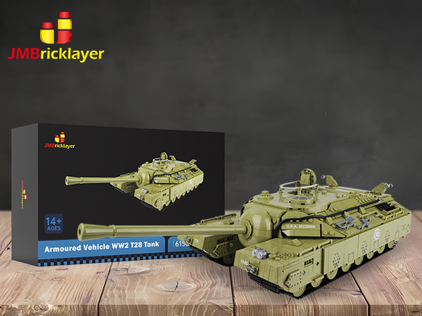 Amazon.com: JMBricklayer WW2 Military T28 Heavy Tank Model