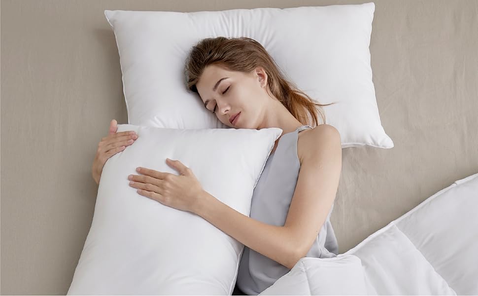 Bedsure Standard Pillows Size Set of 2 Premium Down