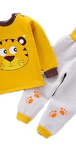 Three-layer thick thermal underwear pajamas 