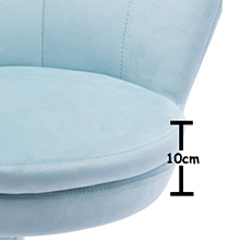 Velvet Kids Desk Chair Swivel Computer Chair For Children Girls Study Office, Height Adjustable, Blue 15 2