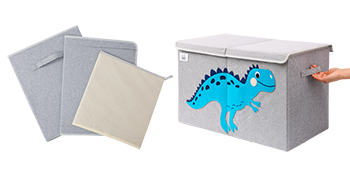 kids toy chest organizer trunk animal canvas