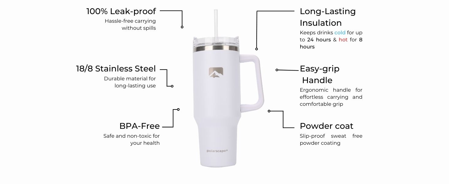 Tumbler with straw and handle