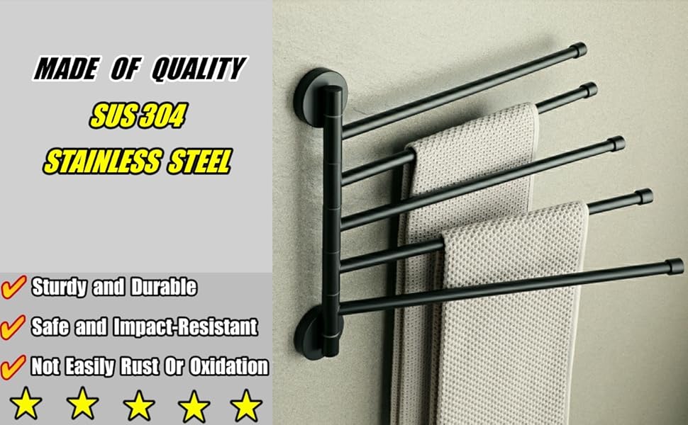 Folding Arm Swivel Towel Hanger