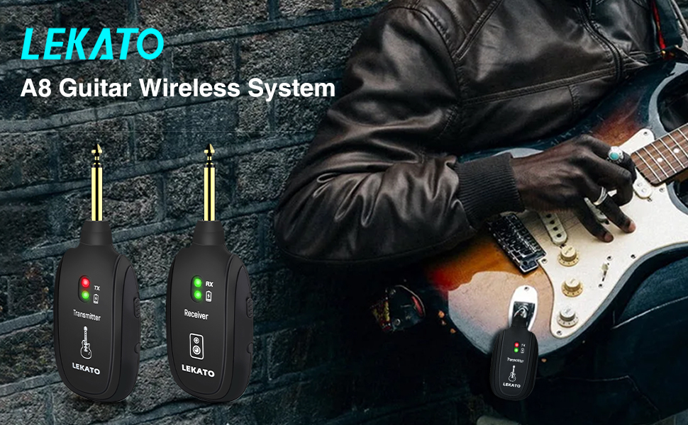 Wireless Guitar Transmitter Receiver,LEKATO Wireless Guitar Lead