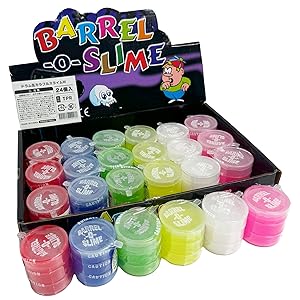 Amazon | ドラム缶スライム カラフル 6色 ドロドロおもちゃ 24個入
