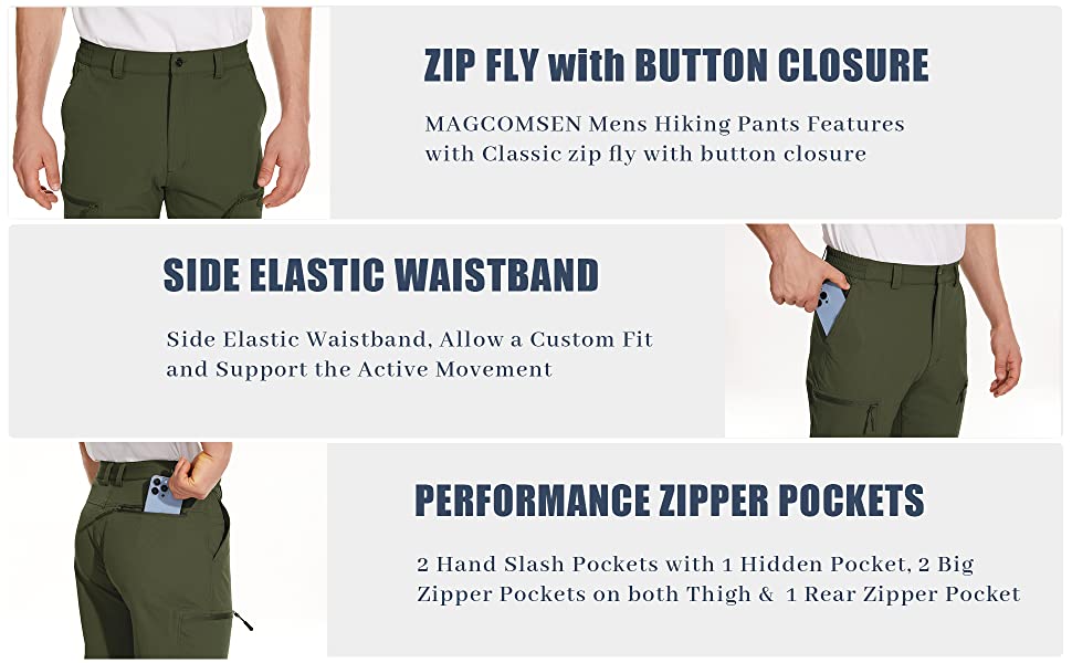Men's Hiking Pants Workout Quick Dry Lightweight Outdoor Work