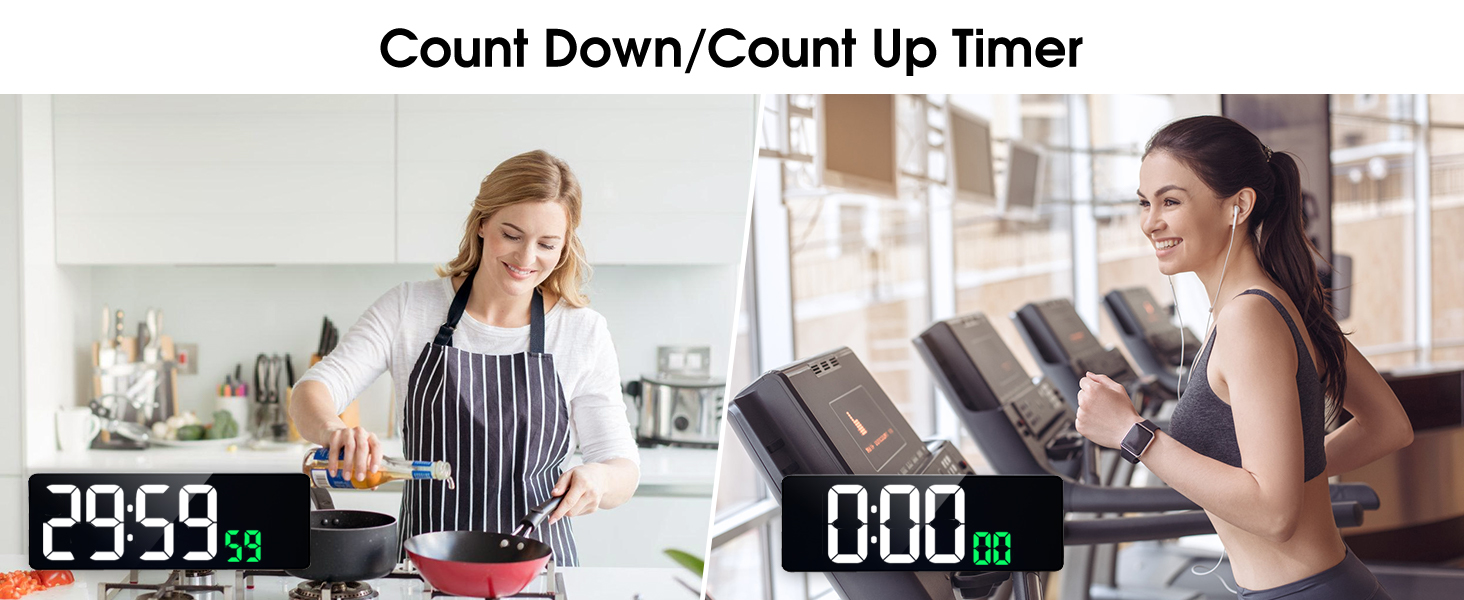 17 Inch Digital Wall Clock Large Display Bluetooth Sync