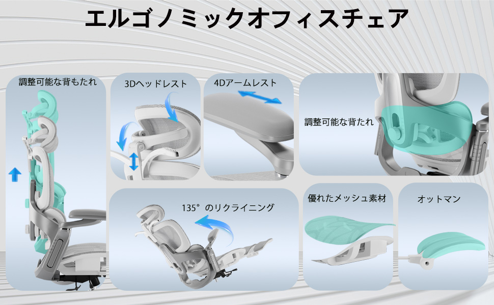 Amazon.co.jp: DEULUKO オフィスチェア 椅子 疲れない ワーク
