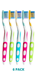  6 pack toothbrushes