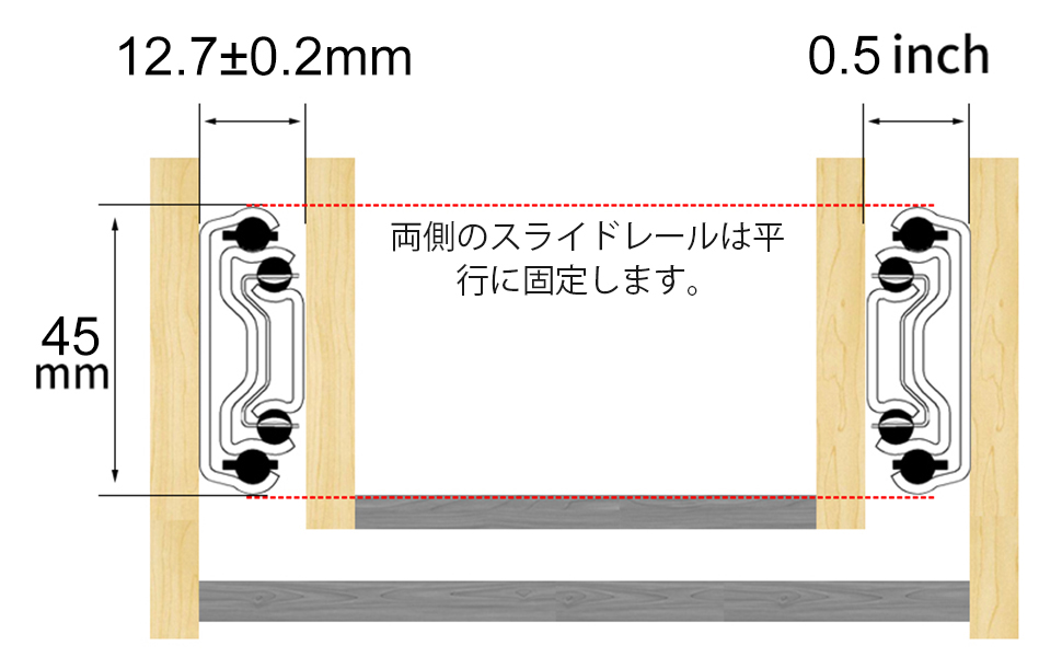 Amazon.co.jp: SHUHANG プッシュオープンスライド 引き出し