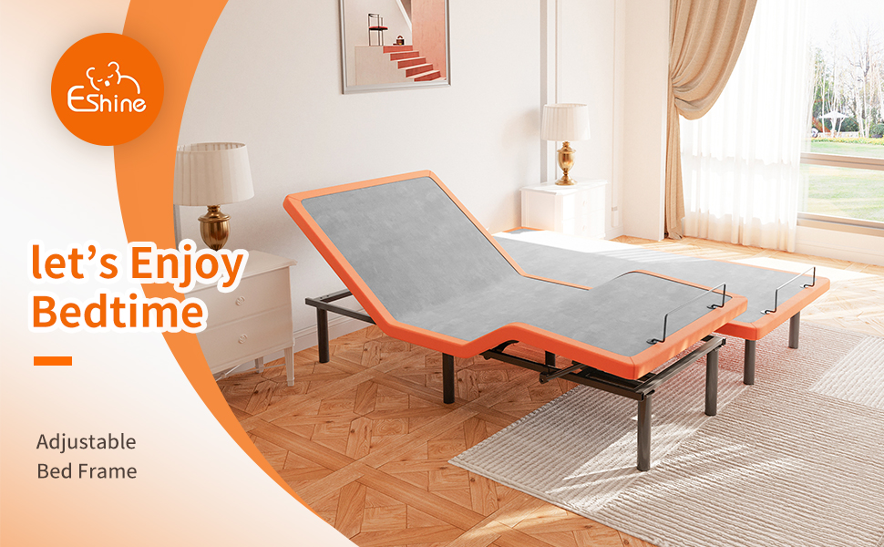 ESHINE Adjustable Bed Frame Split King Ergonomic Electric