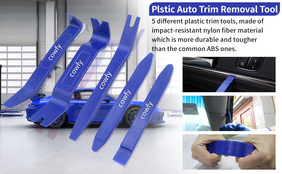 Auto Trim Removal Tool Set, Cowfy 16 Pcs Plastic Pry Tool Kit Auto Car