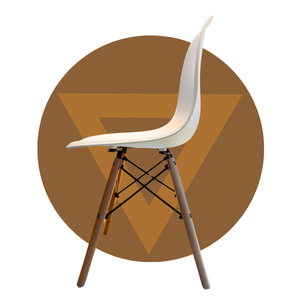 Cadeira Design Charles Assento Ergonômico Base de Madeira