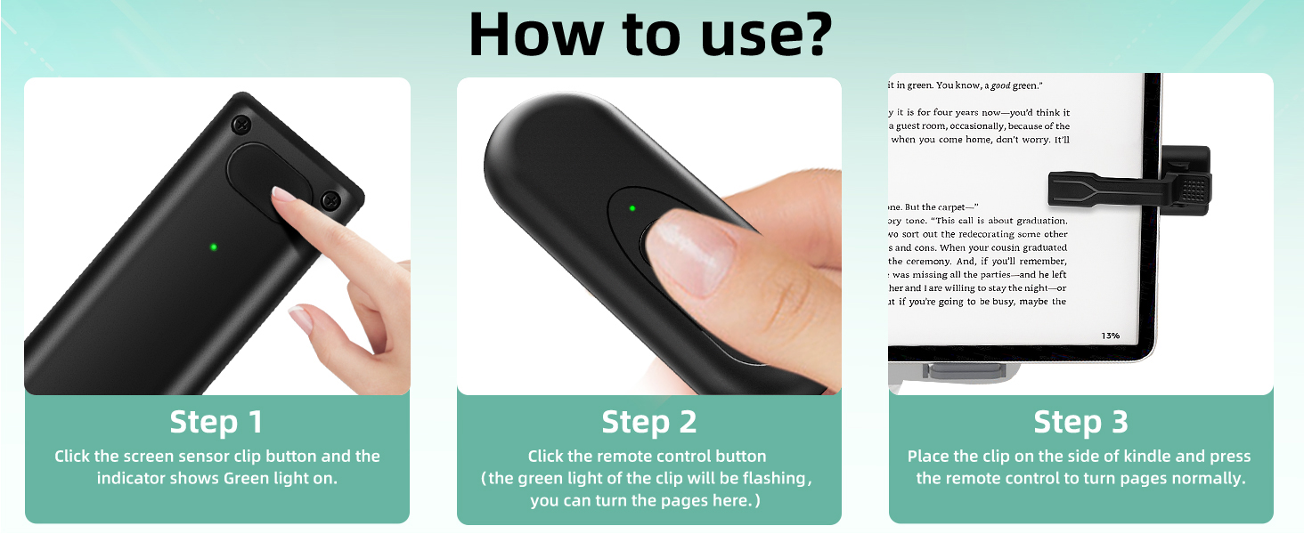 RF Remote Control Page Turner for Kindle