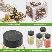 Spice Jar Glass Container for storage 