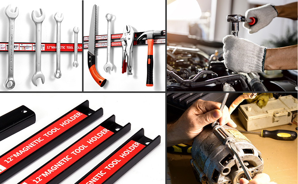 12'' Tool Holders Storage Organizer, 8 Pack Wall