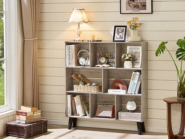 Amazon.com: LEYAOYAO 8 Cube Bookshelf,3 Tier Bookcase with