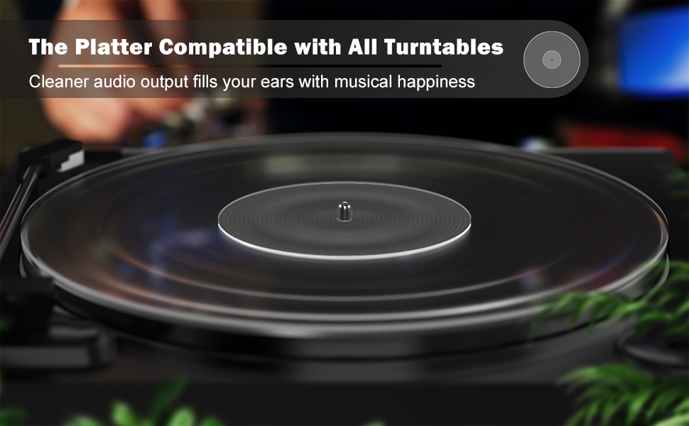 Turntable Mat Record Platter Slipmat Acrylic Record Player Platter