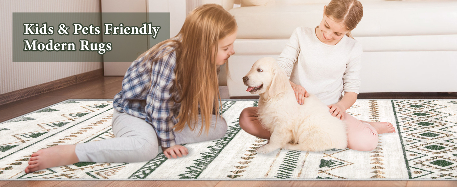Kids &amp; Pets Friendly Modern Rugs