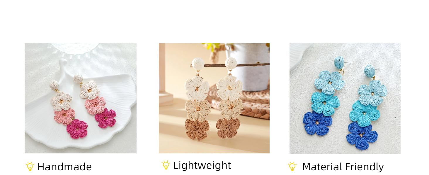 Handmade Statement Drop Earrings