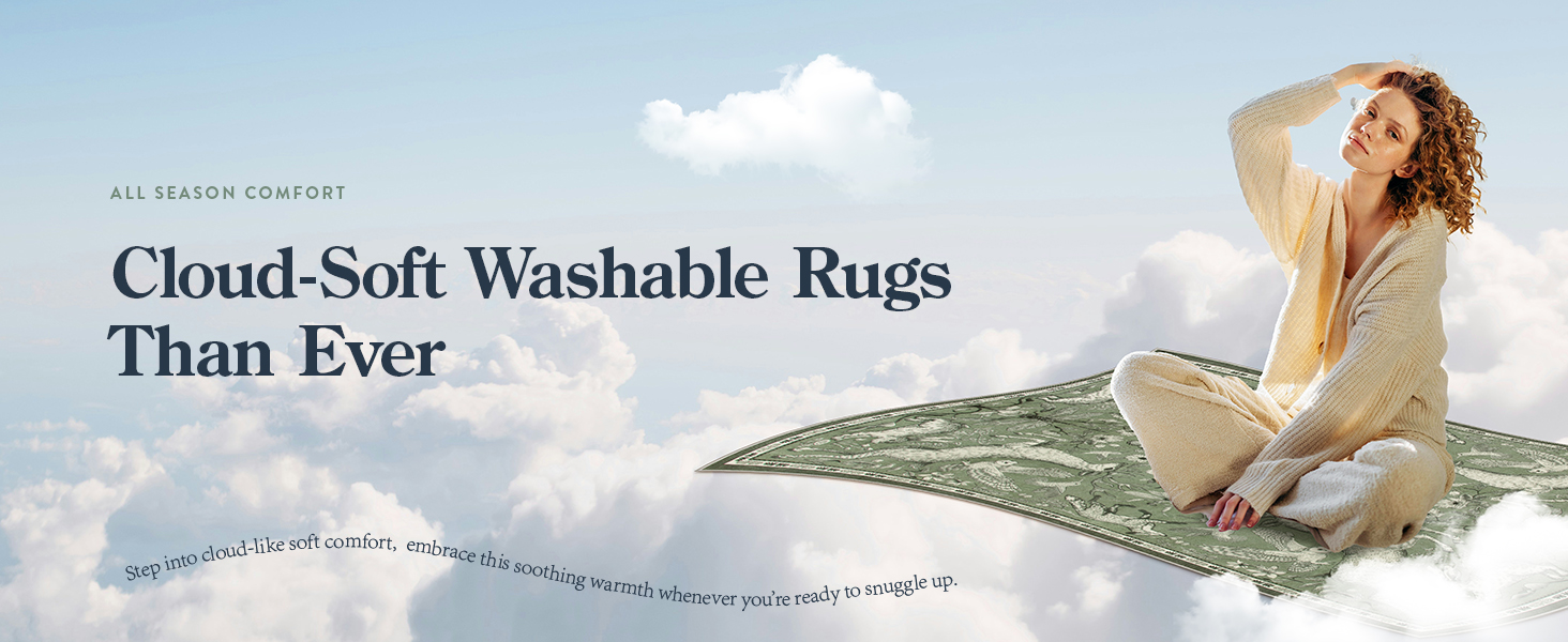 washable bathroom bedroom kitchen boho rug