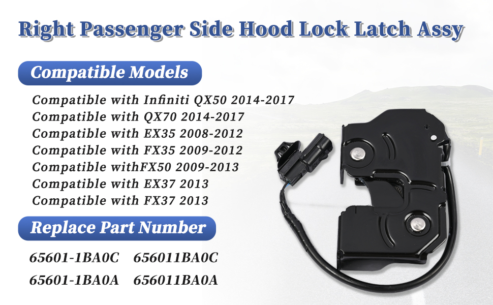 Amazon.com: Getfarway Right Passenger Side Hood Lock Latch