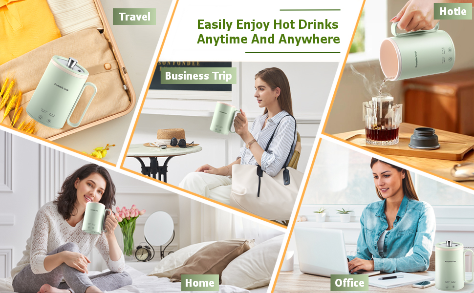 Portable Electric Kettle Travel Small Stew Pot： Mini Cooker