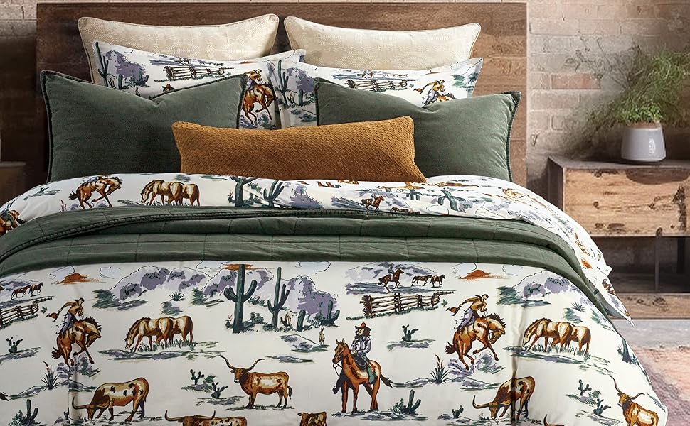 Paseo Road by HiEnd Accents Ranch Life 3 Piece Duvet Cover Set with