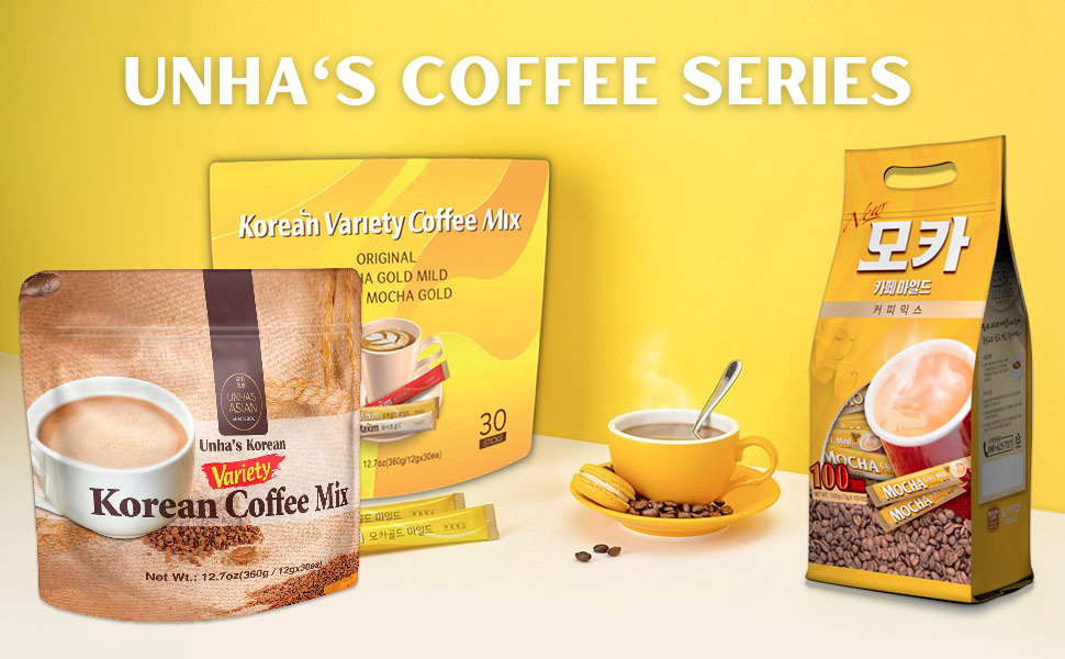 Instant Coffee Mix Packets Single Serve Korean Variety