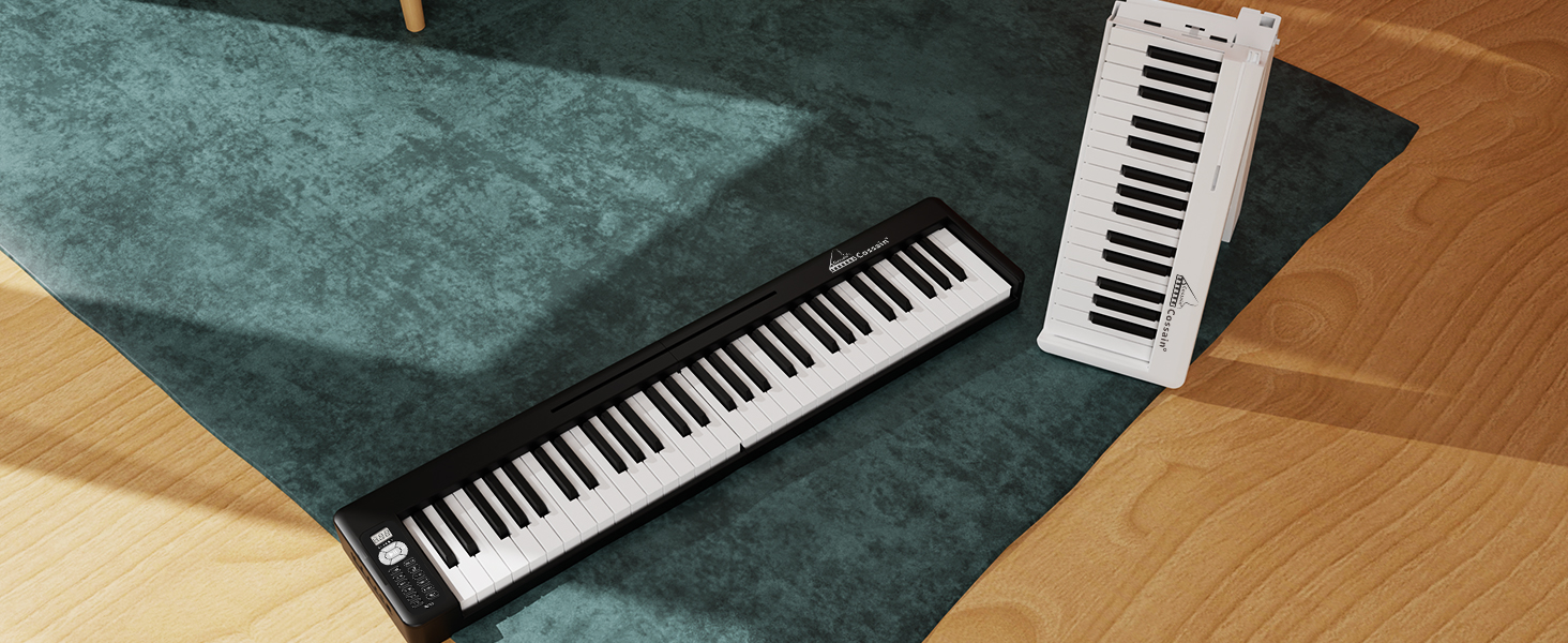Cossain Folding Piano 61 Key Keyboard with Upgrade Semi 61
