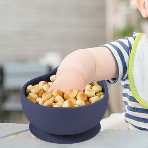 Assiette bébé avec compartiments greige