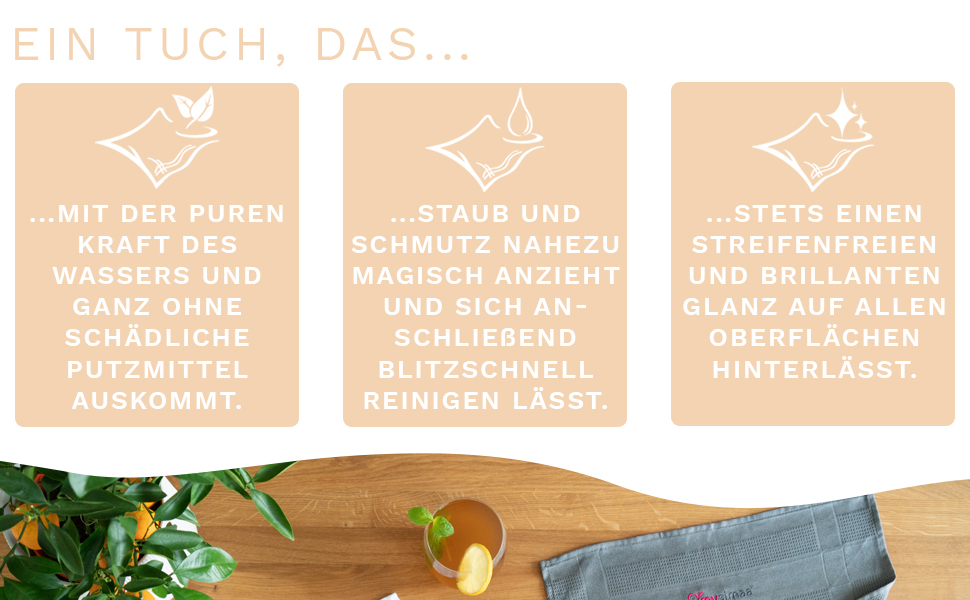 putz-tücher mikrofaser allzweck-reinigungstücher reinigungs-tücher ohne putzmittel streifenfrei glas