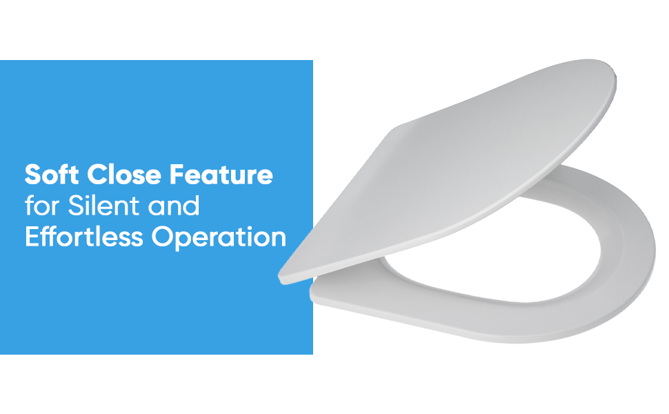 Blue Canyon AeroD Duroplastic Toilet Seat, DShaped, NonSlip Seat