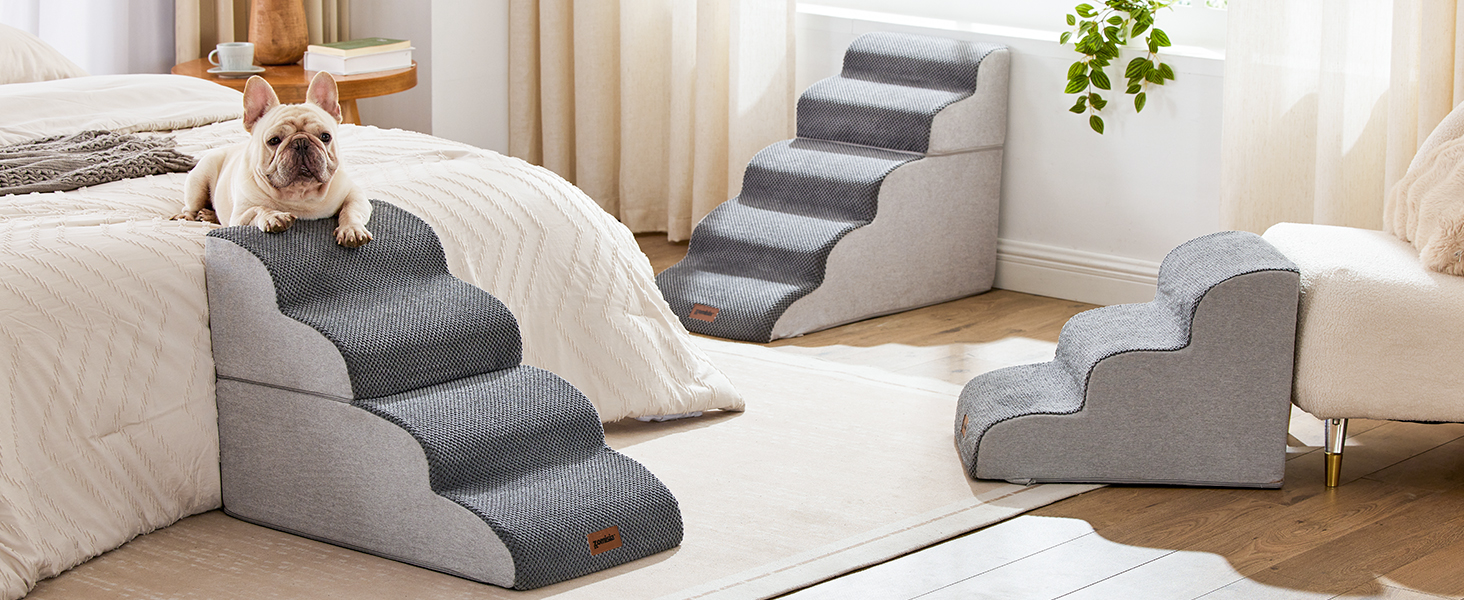 Dog Stairs Ramp for Bed 19.7" H Pet Stairs for Small to