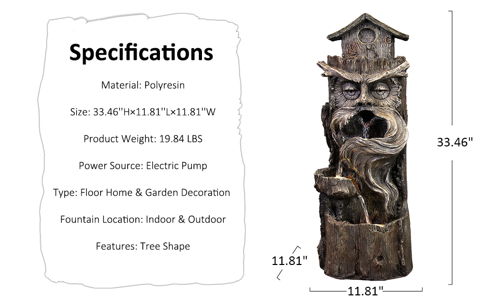 VINTAGE TREE WATER FOUNTAIN