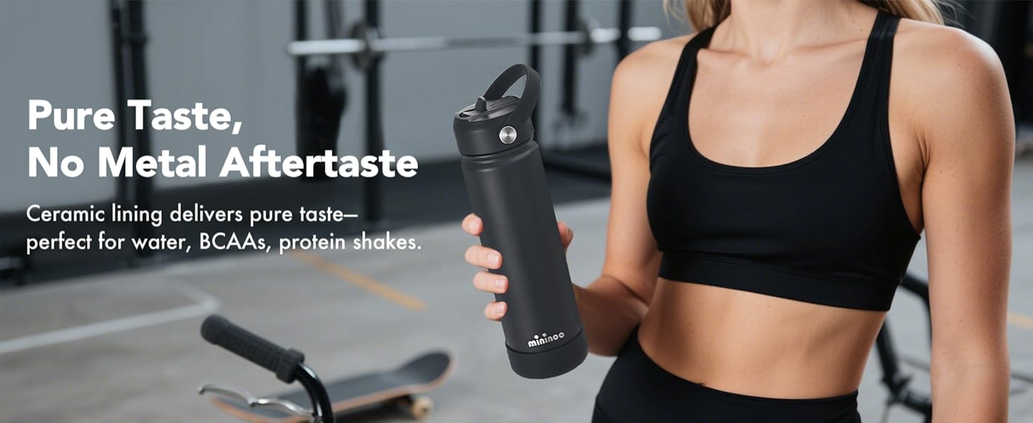 24oz ceramic lined water bottle