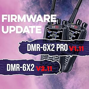 BTECH DMR-6X2 PRO DMR & Analog Two-Way Radio (Bluetooth + GPS) USB-C Battery – 7W VHF/UHF (136-174MHz & 400-480MHz), Encryption, Talker Alias, APRS, Roaming, Voice Recording, with Accessory Kit 11 DMR-6X2 firmware update