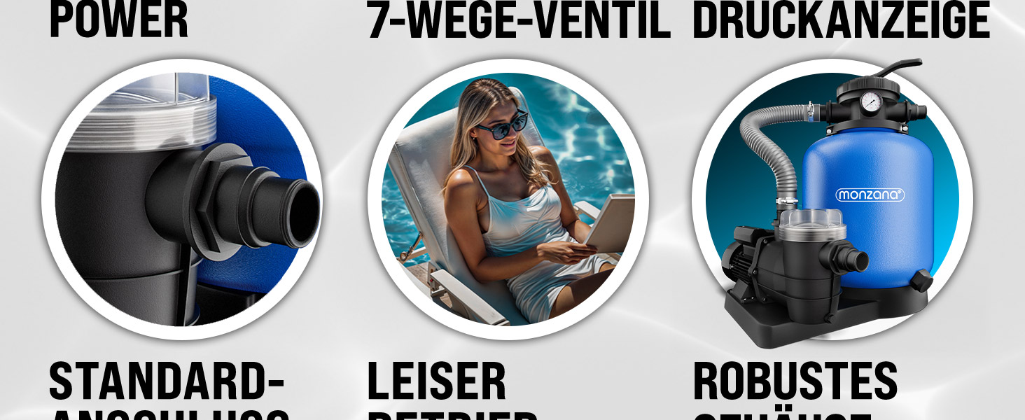 MONZANA® Sandfilteranlage Pool Selbstansaugend - Für professionellen Einsatz in großen Beckungen mit 10.200L/h Leistungs 4d909d7d 6217 4302 99e5 57d96b2aa30d. CR0,0,1464,600 PT0 SX1464 V1