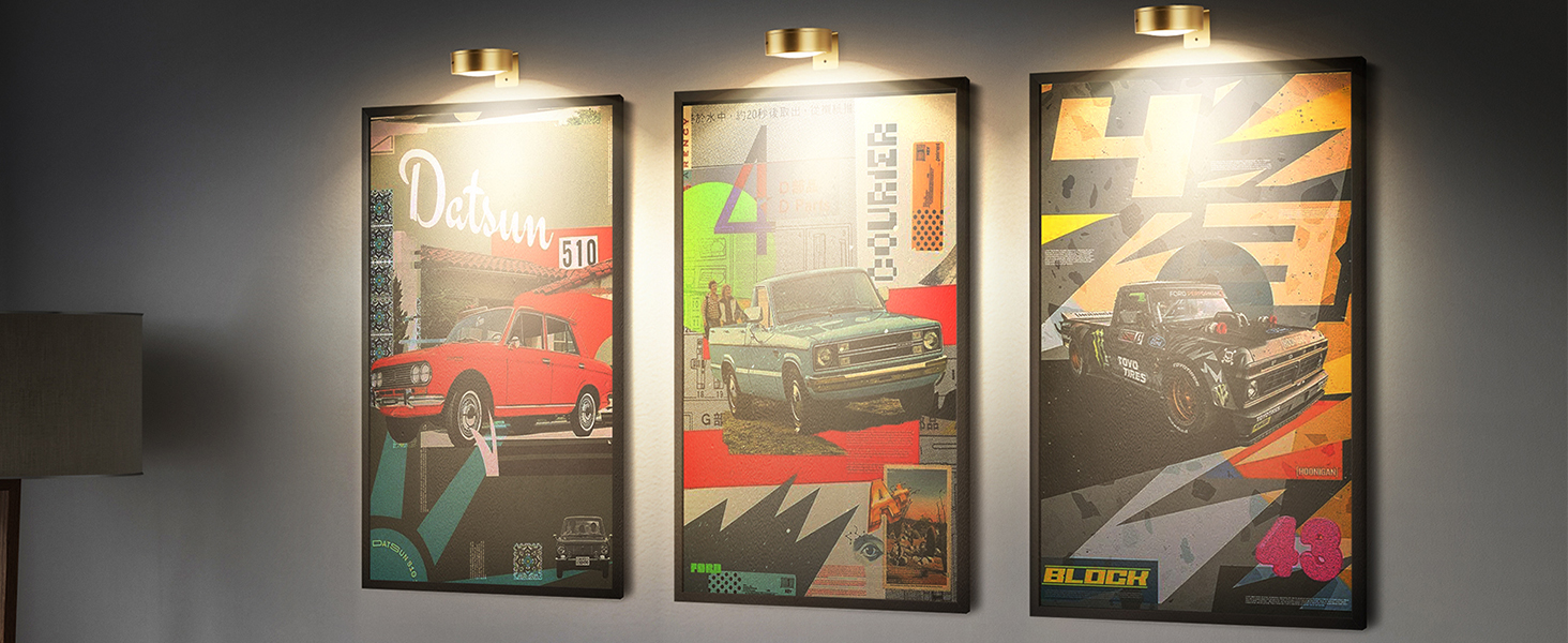 3PACK Battery Led Painting Light for Wall Art Wireless Picture Light