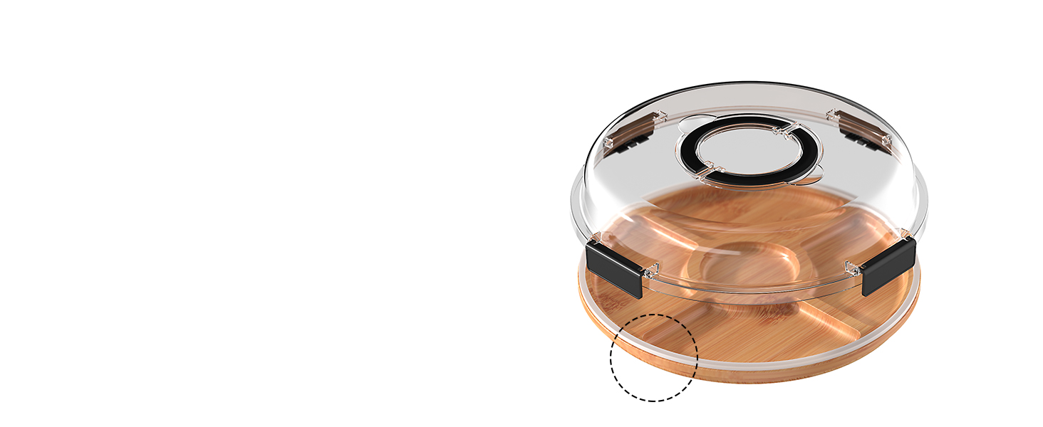 Renmxj Charcuterie Board with Clear Lid, Travel Portable Cheese Board Charcuterie Boxes