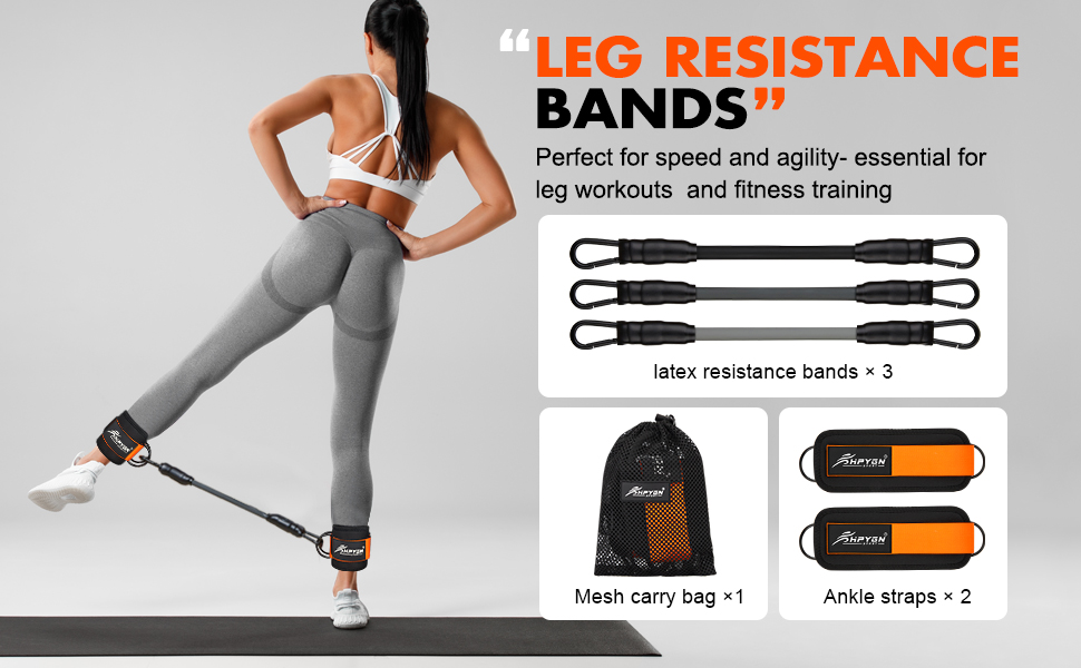 Ankle Resistance Bands with Cuffs, Ankle Bands for Working Out