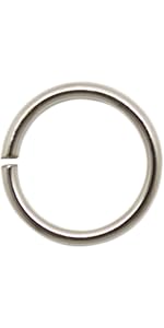 わずか❗️シルバー925丸カン直径8mm 線径1.2mm （開閉有り） Amazon | (SAJ)丸カン(直径 8mm線形1.2mm)(シルバー)(100個