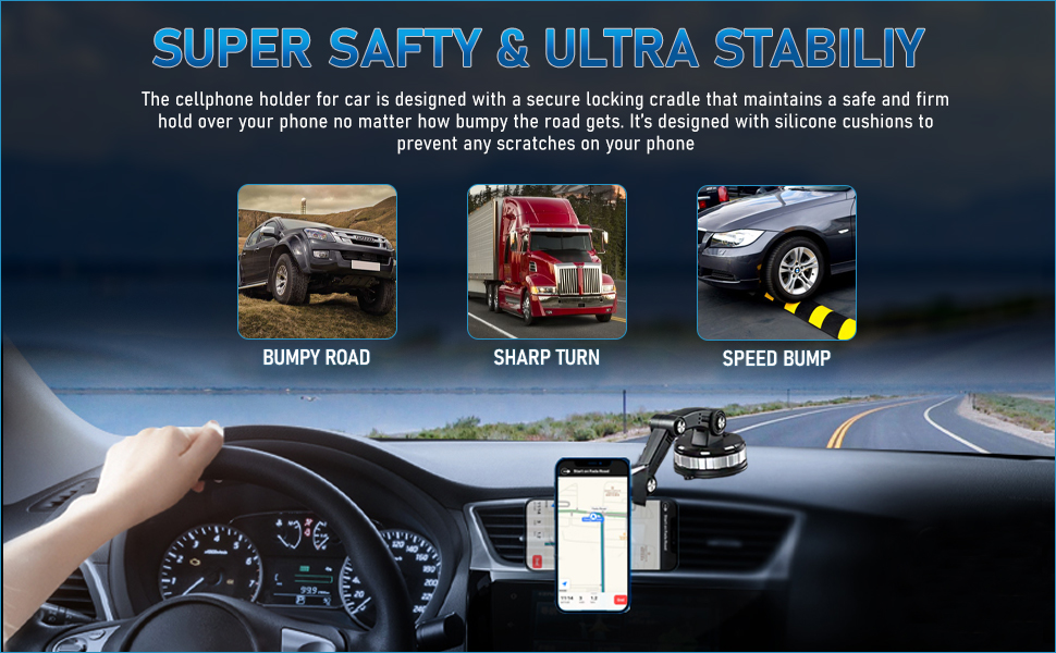 iPhone, Samsung, Google, Car Phone Mount Stand Mobile Cell Car 