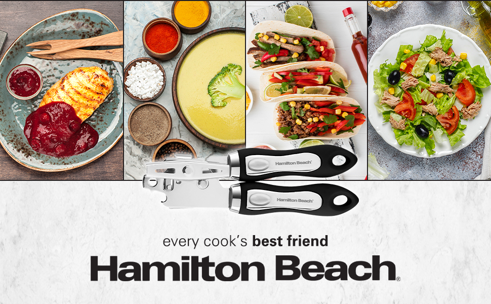 Hamilton Beach Can Opener 8.5in Soft Touch PP Handle