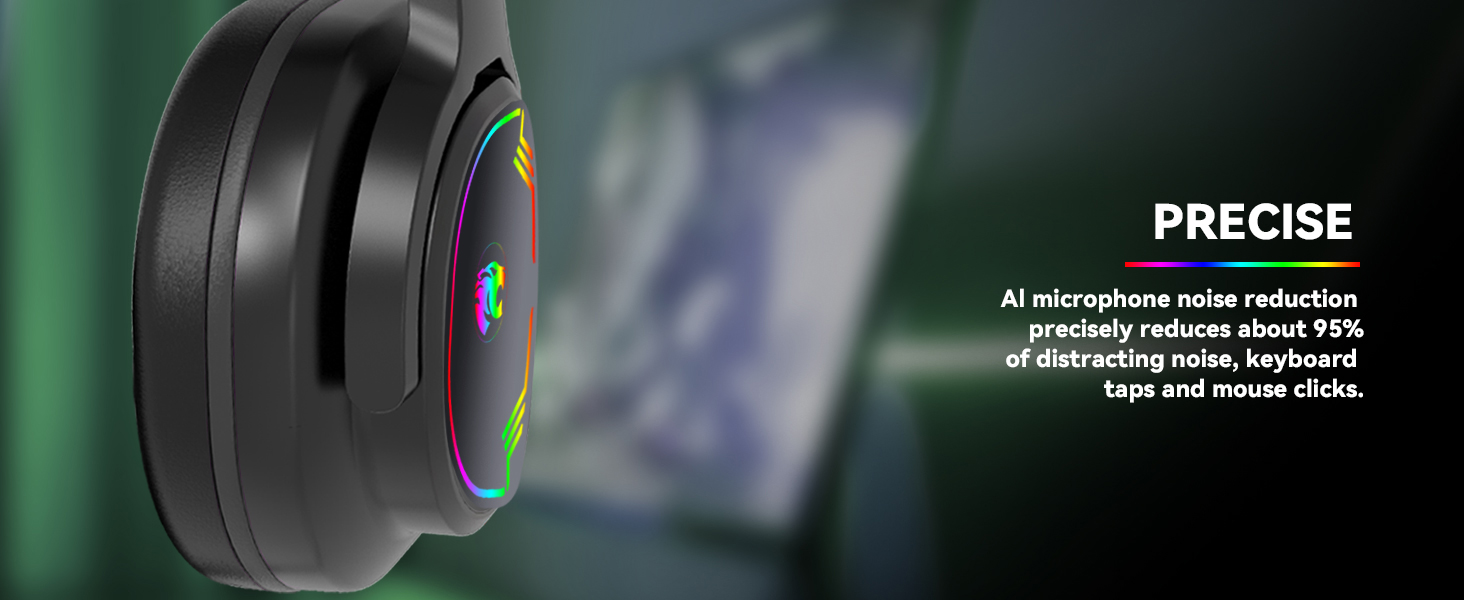 Gaming Headphones with Microphone Noise Reduction