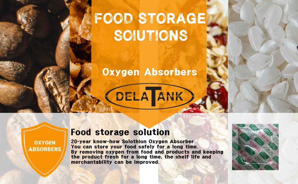 Delatank 2000cc Oxygen Absorbers Food Storage for Long Term Food Storage (10 X